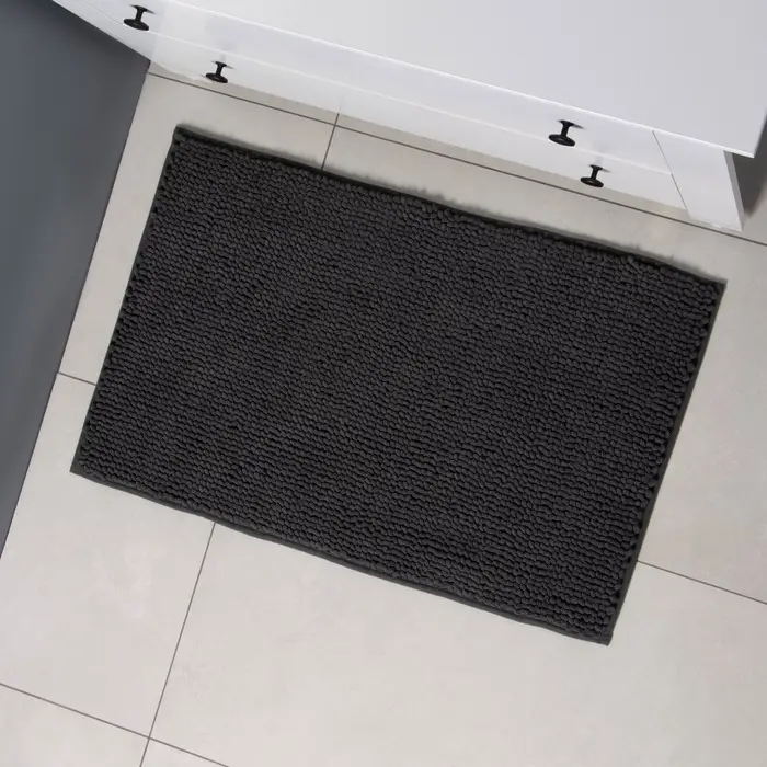 Коврик для дома LaDо́m, букли, плотность 1100 г, 50&times;80 см, графитовый