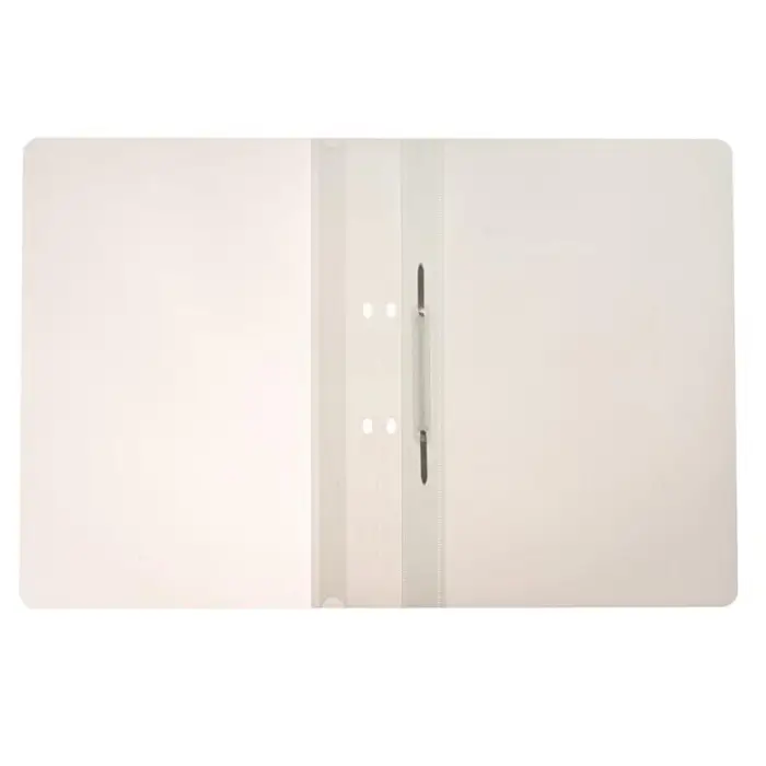 Папка-скоросшиватель с перфорацией Calligrata, А4, 180 мкм, белая с прозрачным верхом