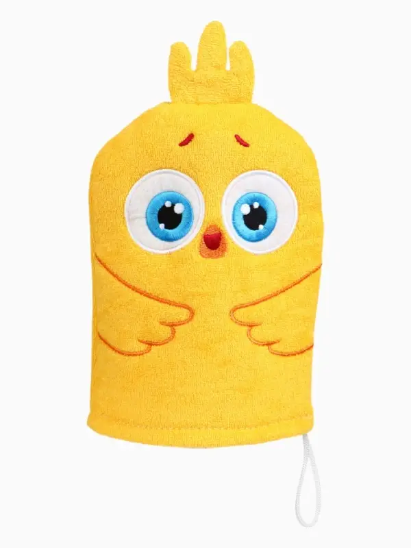 Мочалка детская для купания, варежка, из махры, ЦЫП-ЦЫП