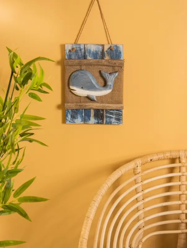 Панно плетеное "Кит", 24х4х55 см