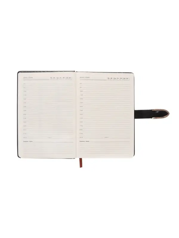 Ежедневник недатированный формат А5, с хлястиком, 112л, линия, пвх, Черный Ежедневник недатированный формат А5, с хлястиком, 112л, линия, пвх, Черный