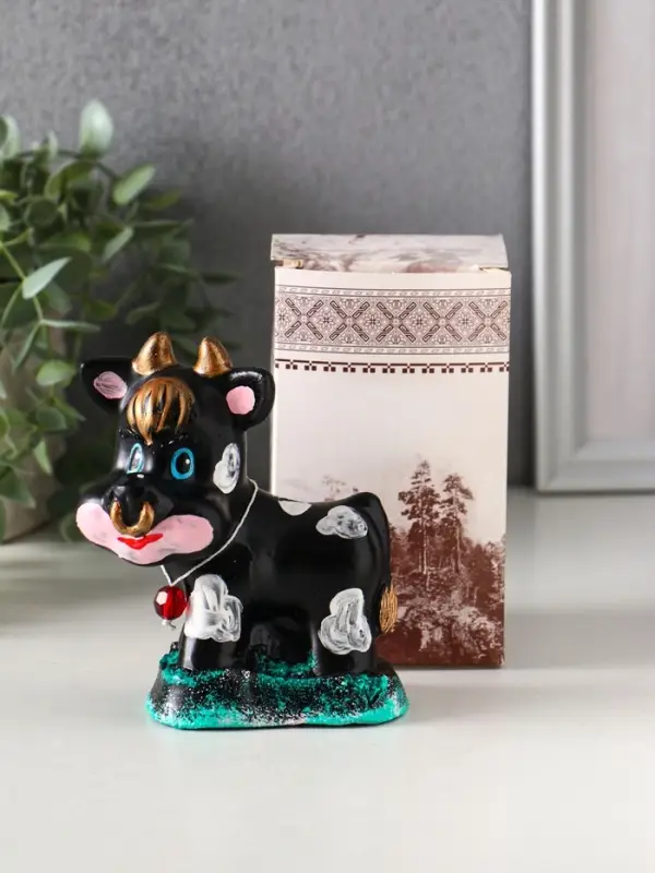 Копилка Копилка "Бычок" 11,5х10х6,5 см, чёрный