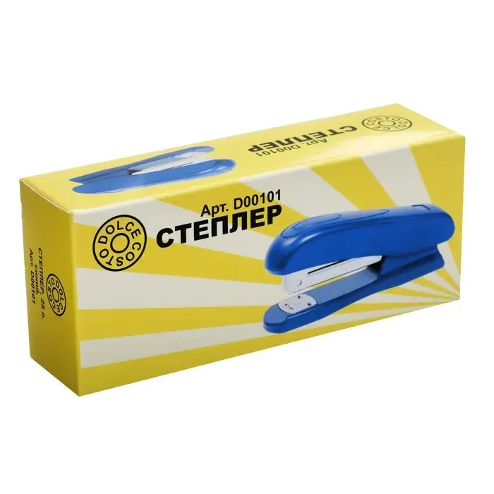 Степлер канцелярский №24/6 Dolce Costo, до 25 листов, пластиковый корпус, синий