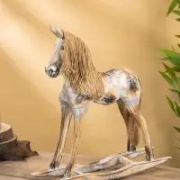 Сувенир «Лошадка-качалка, 41×12.5×44 см, дерево, бежевый Сувенир «Лошадка-качалка, 41×12.5×44 см, дерево, бежевый