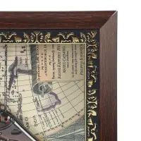 Сувенирное изделие - панно настенное в раме "Карта. Револьвер и 4 пули" 26х36х5 см
