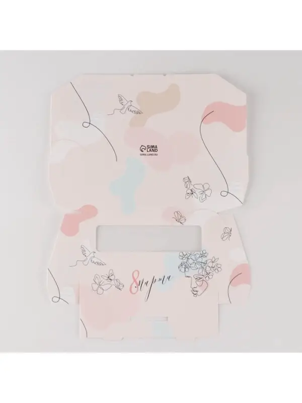 Кондитерская упаковка, коробка с ламинацией &laquo;8 марта&raquo;, 17&times;7&times;4 см