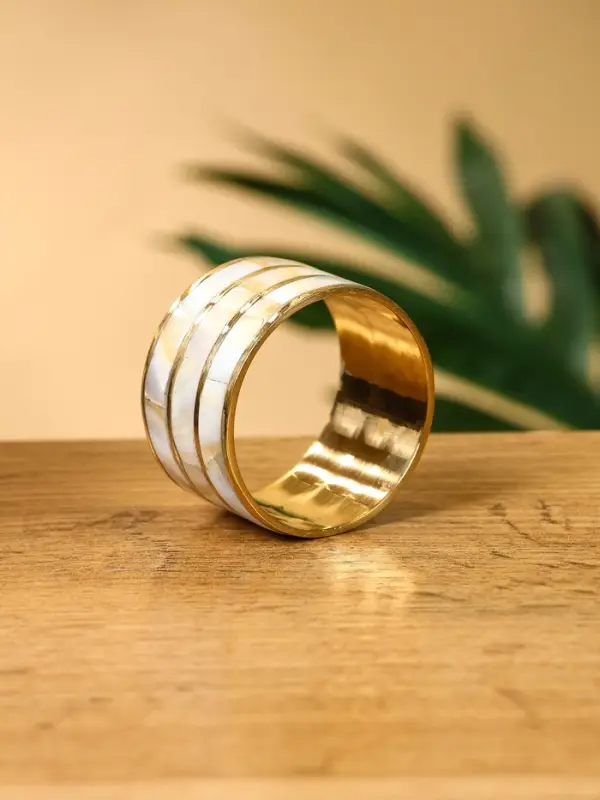 Кольца для салфеток (набор 4 шт) "Браслет" 4,5х4,5х2,5 см, латунь