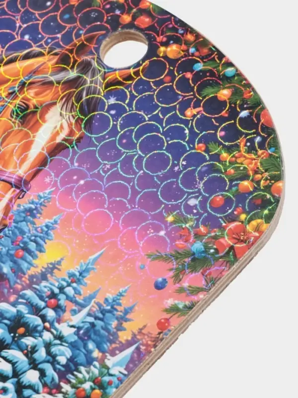 Доска разделочная сувенирная Дарим Красиво «Символ года. С новым годом», дерево, 27.5×19.5×0.5 см, разноцветная