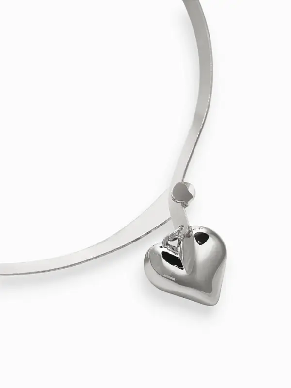 Набор 2 предмета: серьги, чокер «Обруч» сердце, цвет серебро Набор 2 предмета: серьги, чокер «Обруч» сердце, цвет серебро