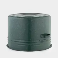 Бак эмалированный, 32 л, d=42.5 см, с крышкой, без декора, зелёный