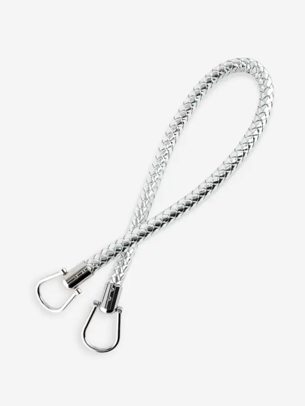 Ручка для сумки, 55 см, цвет серебряный