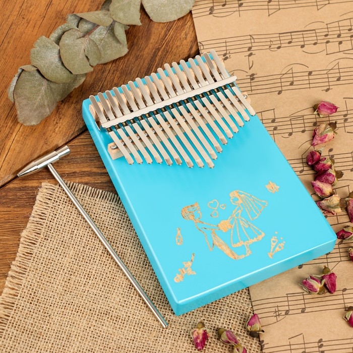 Калимба Music Life 17 нот, синяя, молодожены Калимба Music Life 17 нот, синяя, молодожены