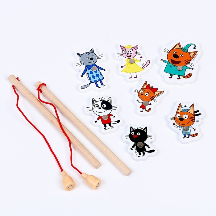Игра ловим + 2 удочки «Три Кота» Игра ловим + 2 удочки «Три Кота»