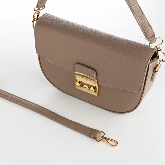 Сумка женская мессенджер TEXTURA на клапане, 23&times;6&times;15 см, хаки