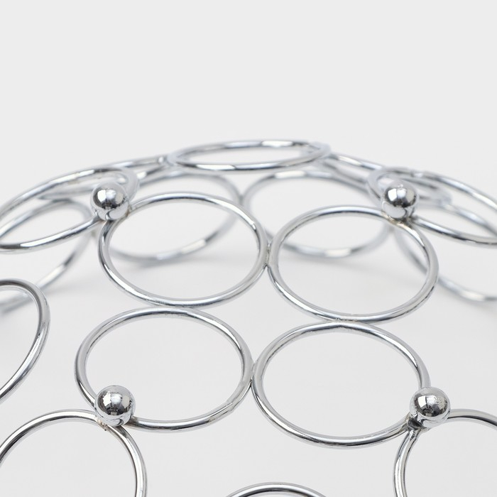 Фруктовница Доляна «Ринго», 23×23×9,5 см, цвет хром