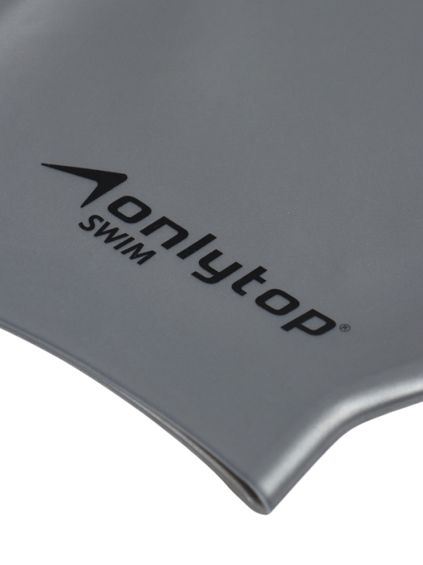 Шапочка для плавания силиконовая 56 гр, цвет серый