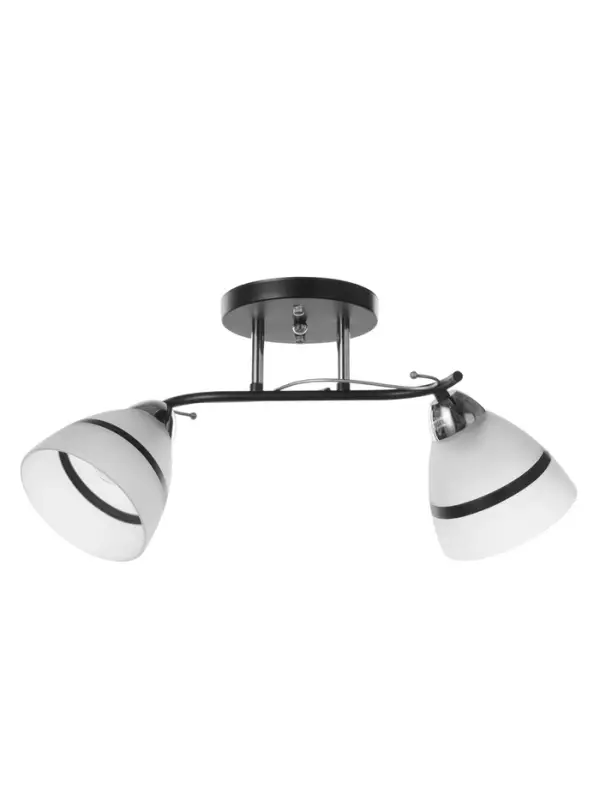 Люстра потолочная BayerLux &laquo;Лайма&raquo;, 2хЕ27, 40 Вт, черно-хромовый, 50&times;15&times;24 см