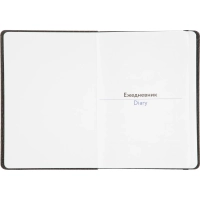Ежедневник недатированный черный, рептилия, А5 136 л., ATTACHE