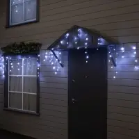 Гирлянда &laquo;Бахрома&raquo; 12&times;0.7 м, IP44, УМС, тёмная нить, 240 LED, свечение белое, 220 В