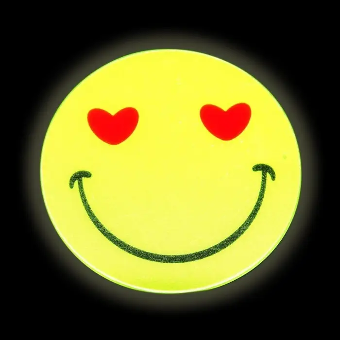 Светоотражающие наклейки &laquo;Смайлик&raquo;, d = 5 см, 4 шт на листе, цвет жёлтый