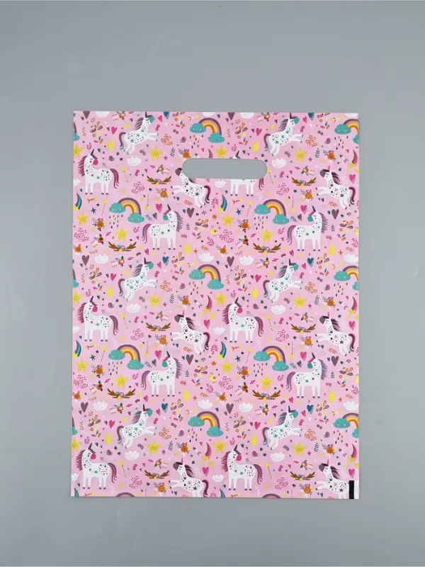 Пакет полиэтиленовый с вырубной ручкой «Единорожки», детский, 50 мкм 30×40 см Пакет полиэтиленовый с вырубной ручкой «Единорожки», детский, 50 мкм 30×40 см