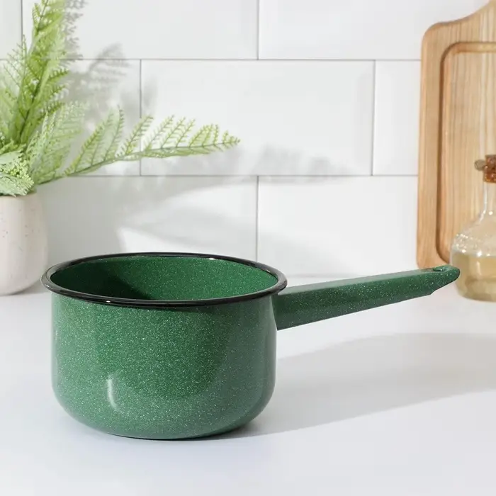 Ковш эмалированный цилиндрический, 1.5 л, МИКС