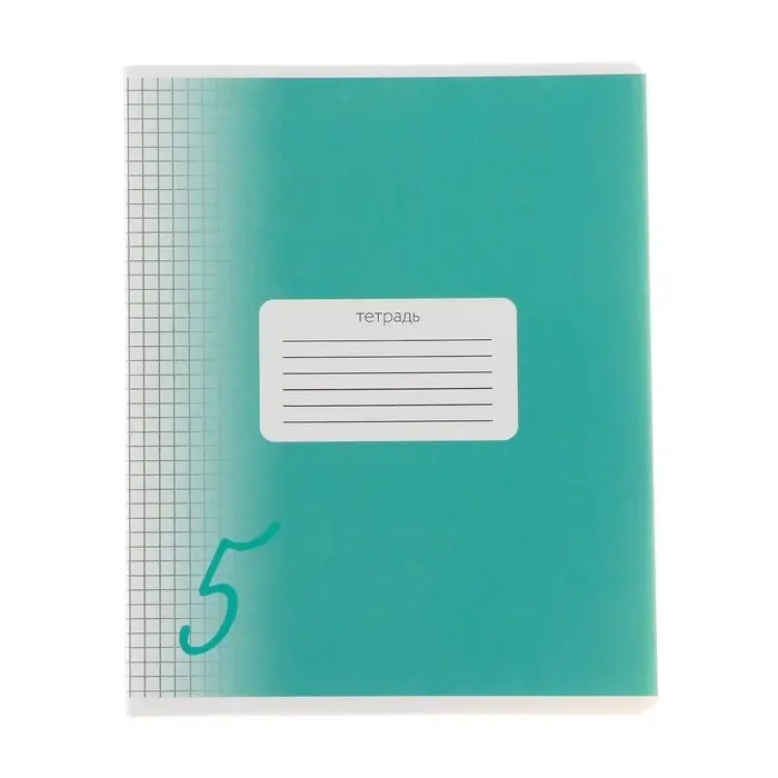 Тетрадь 18 листов в клетку Calligrata "Пятёрка", обложка мелованный картон, блок офсет, белизна 95%, МИКС