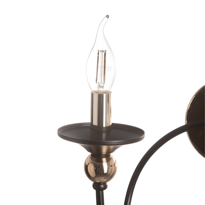 Бра Бра "Милано" 2хЕ14 40Вт черно-золотой 36х26х24 см