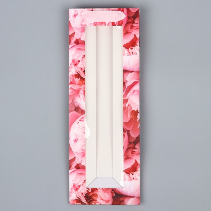 Пакет подарочный под бутылку, упаковка, «Цветы», 36 х 13 х 10 см Пакет подарочный под бутылку, упаковка, «Цветы», 36 х 13 х 10 см