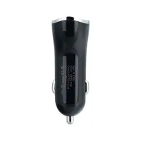 Автомобильное зарядное устройство с кабелем USB на Type-C + 2 USB 2.4A AZ14 ISA черное