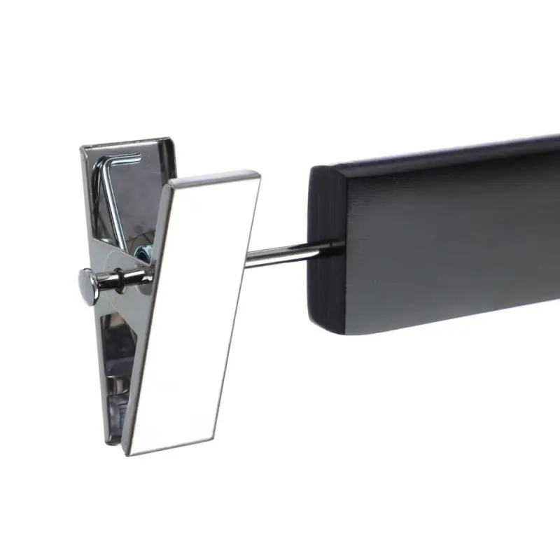 Вешалка для юбок и брюк тм VETTA, 28см, с зажимами, хром, цвет черный