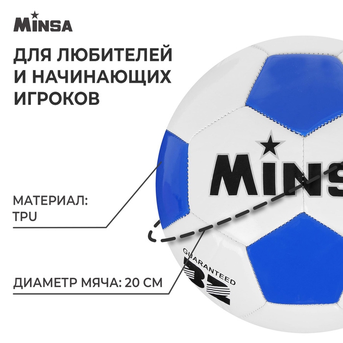 Мяч футбольный MINSA, TPU, машинная сшивка, 32 панели, р. 4 Мяч футбольный MINSA, TPU, машинная сшивка, 32 панели, р. 4