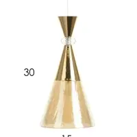 Светильник &laquo;Рианна&raquo; 1&times;40 Вт Е27 золото 15&times;15&times;30+100 см