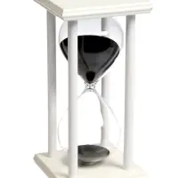 Песочные часы, на 60 минут, 10&times;10&times;20 см, деревянные, белые