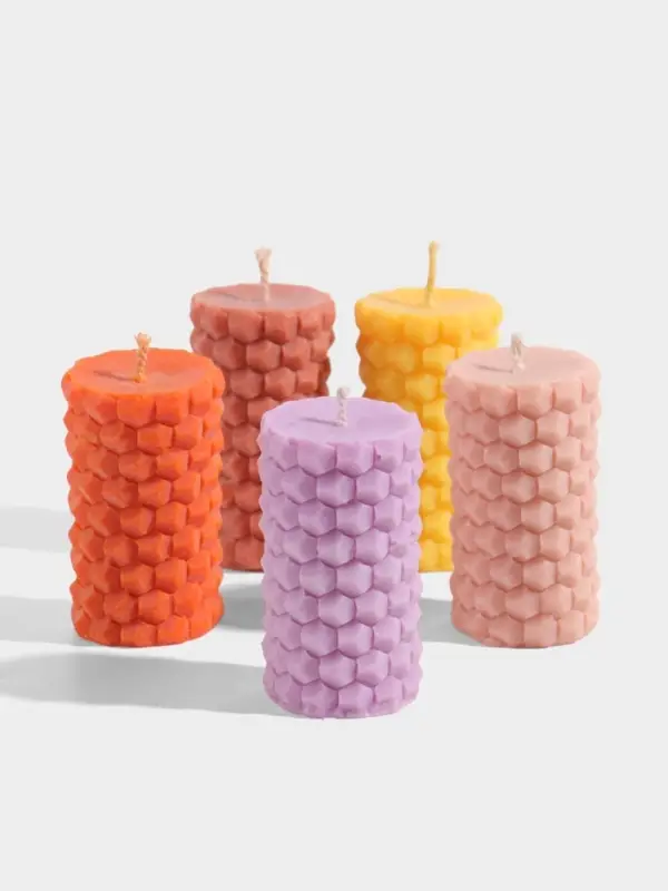 Свеча &laquo;Соты&raquo;, 5&times;5&times;8 см, соевый воск