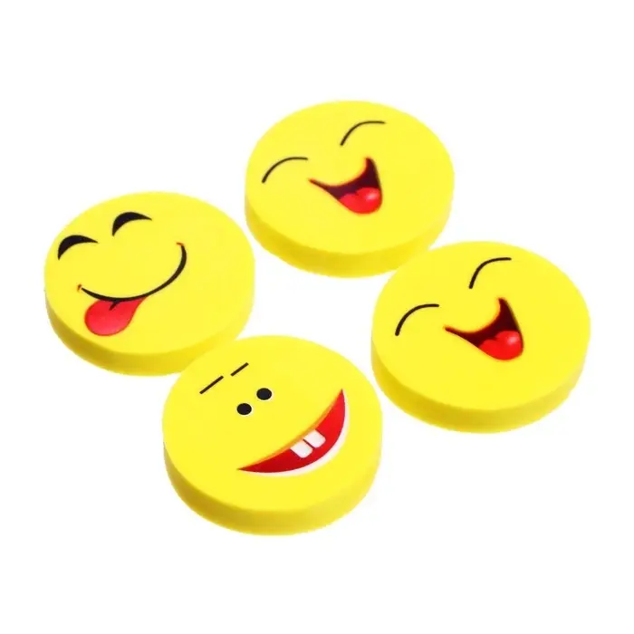 Набор ластиков фигурных Calligrata Набор ластиков фигурных Calligrata "Смайлы", 4 штуки, в блистере, МИКС