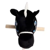 Мягкая игрушка ZABIAKA &laquo;Конь-скакун&raquo;, на палке, МИКС, чёрная