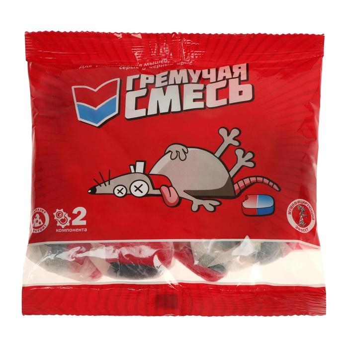 Тесто-брикеты от грызунов Тесто-брикеты от грызунов "Гремучая смесь", пакет, 200 г