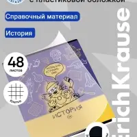 Тетрадь 48 листов в клетку &laquo;История: Котоформулы&raquo; ErichKrause, с пластиковой обложкой