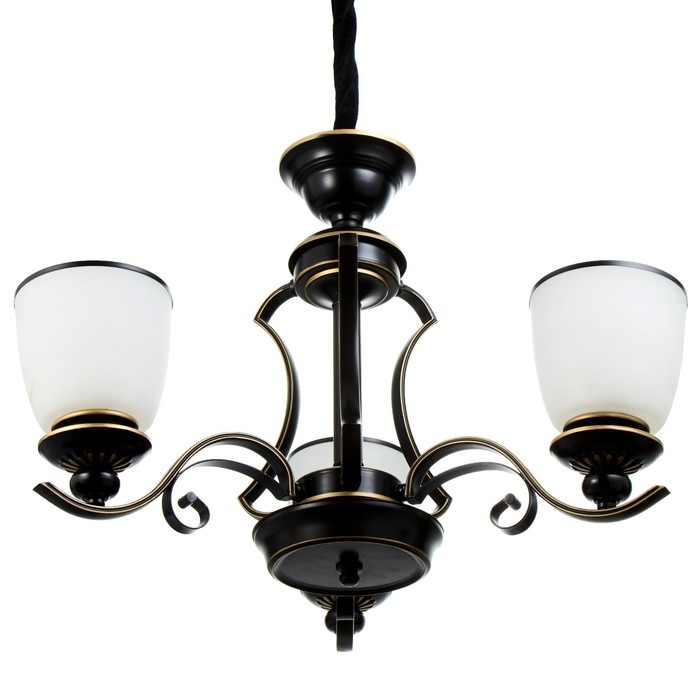 Люстра Люстра "Аруна" 3х40Вт Е27 черный 62х62х46 см BayerLux