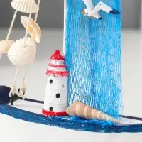 Сувенир интерьерный "Судно с маяком" 3,7х16х21,3 см