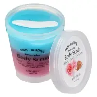 Двухцветный скраб для тела восстанавливающий сияние кожи, с ароматом розы, 250 г