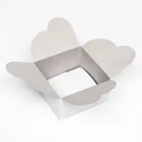 Коробка под бенто - торт без окна, белая, 14×14×8 см