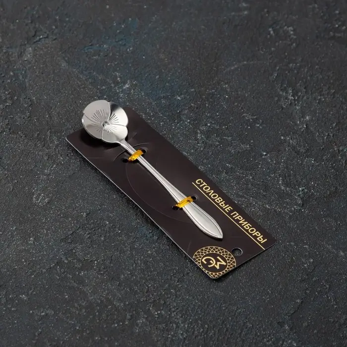 Ложка десертная Magistro «Цветок», длина 12,5 см, цвет серебро Ложка десертная Magistro «Цветок», длина 12,5 см, цвет серебро