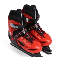 Коньки для фитнеса с роликовой платформой BlackAqua (р.34-37, красный)