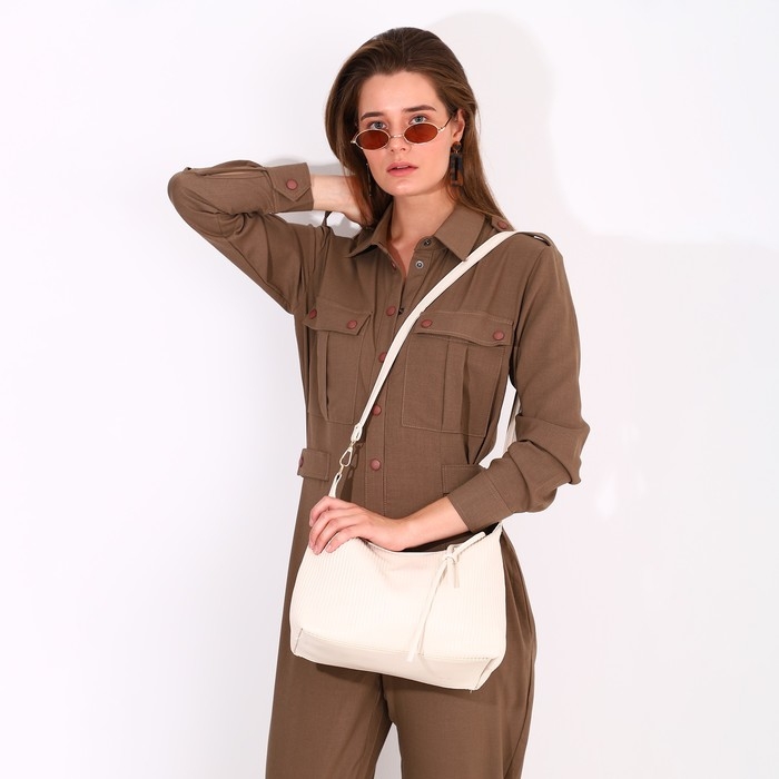 Сумка на молнии, цвет бежевый Сумка на молнии, цвет бежевый