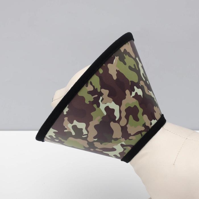 Ветеринарный воротник №5, обхват шеи 24-28 см, высота 12,6 см, хаки Ветеринарный воротник №5, обхват шеи 24-28 см, высота 12,6 см, хаки