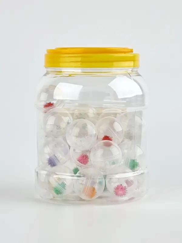 Шарик для кошек с помпошкой, 4 см, фасовка в банку по 25 шт, МИКС Шарик для кошек с помпошкой, 4 см, фасовка в банку по 25 шт, МИКС