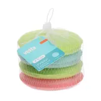 Губки для мытья посуды тм VETTA, 4 шт, d11см, поролон