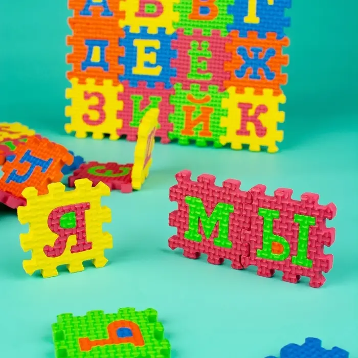 Конструктор-коврик IQ-ZABIAKA &laquo;Алфавит&raquo;, рамки-вкладыши, 36 деталей